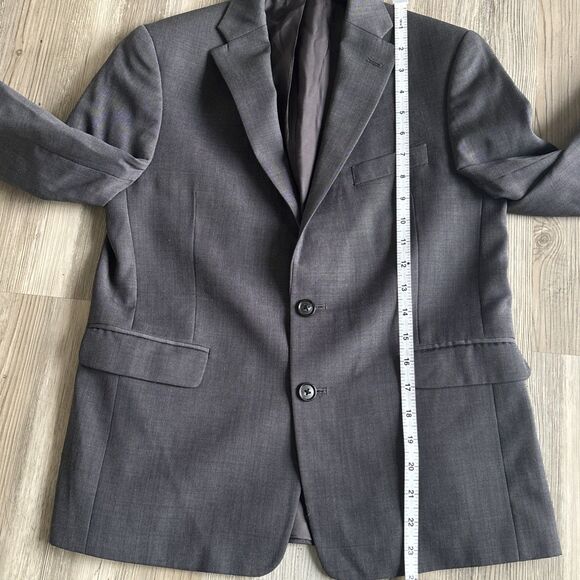 Michael Kors Big Boy Wool Size 12 Gray 2 Button Blazer Suit Jacket #90736 - Picture 5 of 7